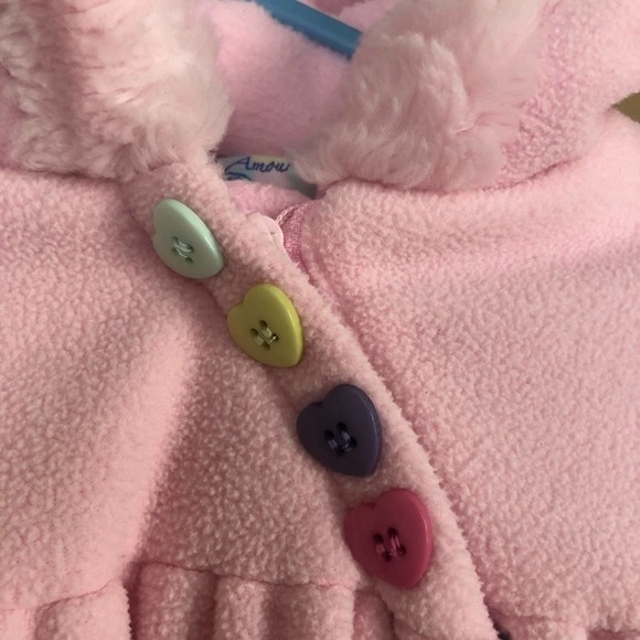 Bebe di Amour Pink Winter Bodysuit Size 0-3M - Picture 4 of 8